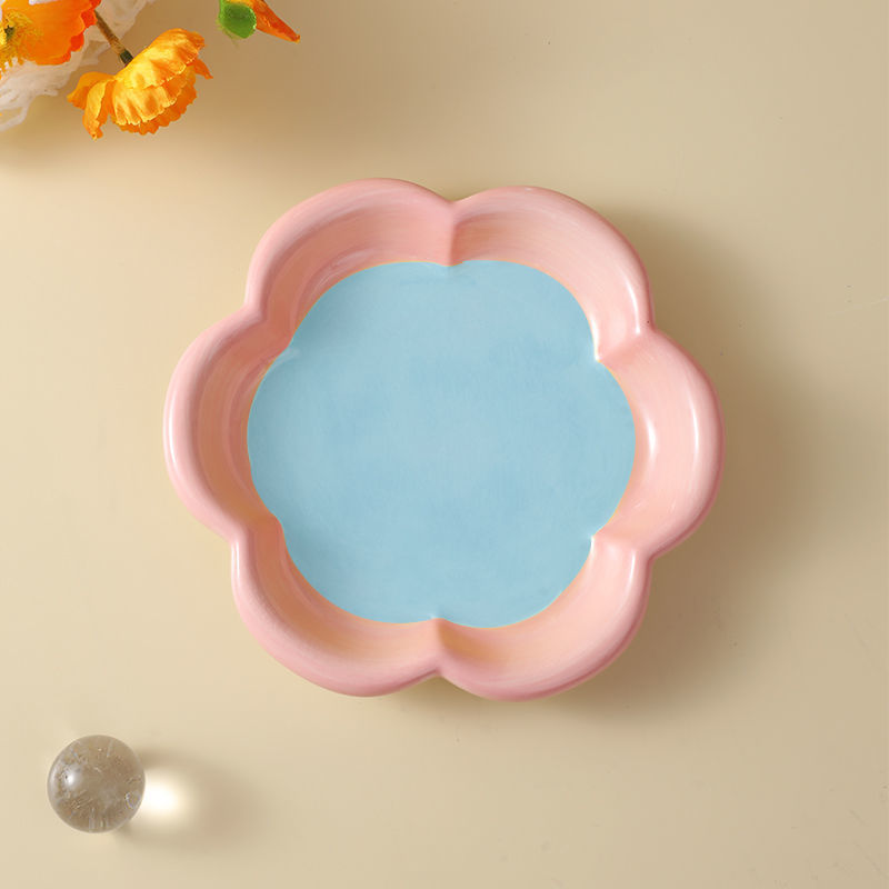 핑크 블루 꽃 운율