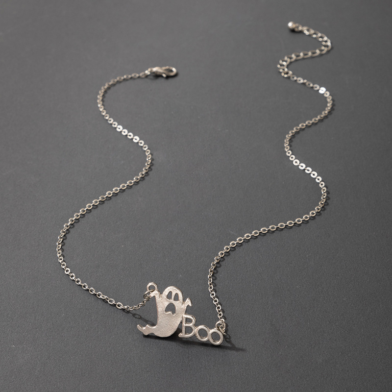 Halloween ghost eyeball mummy pumpkin lantern geometric necklace wholesale nihaojewelry