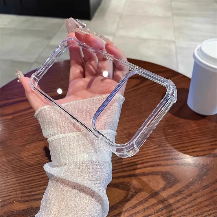 iPhone17透明携帯電話ケース、Apple 16Promax四隅耐衝撃アクリルTPU+PC保護ケースに適用|undefined