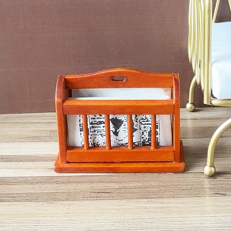 1:12 кукольный домик мини DIY сценический модельный аксессуар сумка газетная стойка с газетой