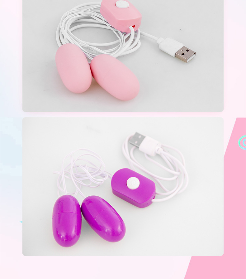 USB Rechargeable Vibrating Egg with 12 Vibration Patterns, Pink or Purple TPE-ABS Design — detail image 15