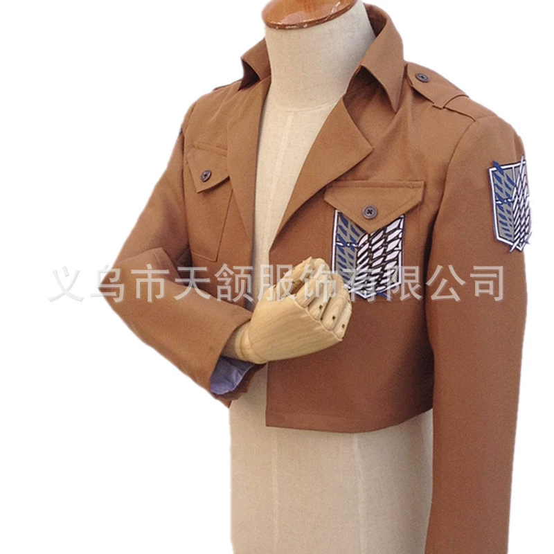 Куртка cropped Survey Corps, аниме-ка cosplay (универсальная), полиэстер, рисунок эмблемы, размеры S–XXL