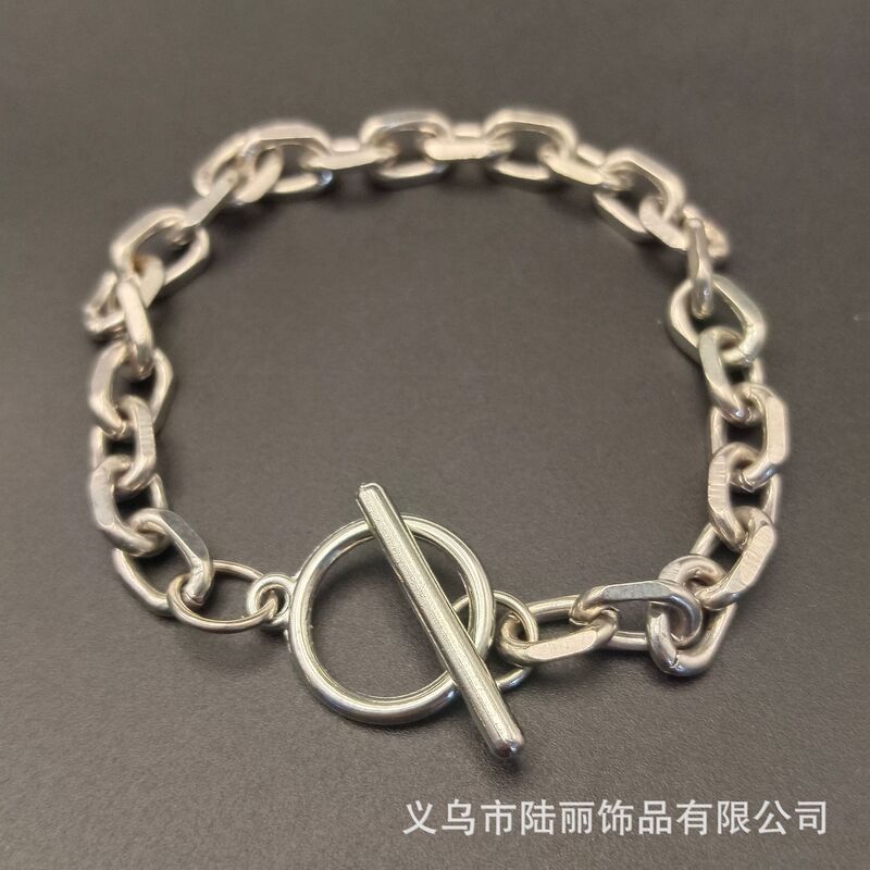 Amazon Hot Selling Cuban Chain Bracelet Men's Trendy Brand Hip-Hop Women's Ins Cold Style Simple Couple Bracelet Accessories Amazon Hot Selling Cuban Chain Bracelet Men's Trendy Brand Hip-Hop Women's Ins Cold Style Simple Couple Bracelet Accessories