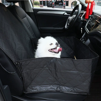 Pet Front Seat Cushion, Anti-Dirt Other Automotive Interior Supplies - black-upgraded-double-zipper-model