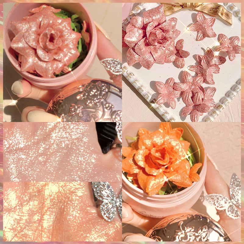 JOmeel夢幻修顏高光粉 花朵爆閃高光提亮臉頰修飾五官配刷子JO-11