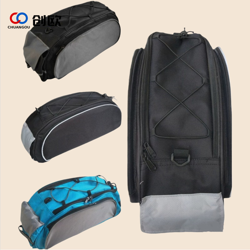 Bolsa de estante trasero de bicicleta accesorios de equitación al aire libre equipo estante trasero bolsa de transporte fábrica al por mayor bolsa de asiento trasero de bicicleta