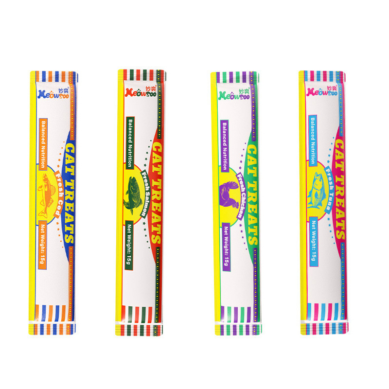 Comercio exterior Inglés tira de gato 15g bocadillos para gatos alimento húmedo nutricional para aliviar el hambre delicioso puré de carne líquida transfronteriza Amazon