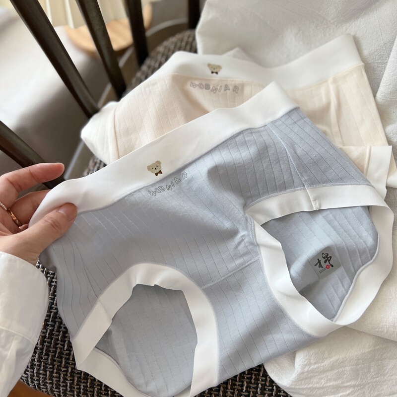 Four seasons recommended ~ long staple cotton gentle bear cub girls' underwear comfortable cotton seamless waist high elastic underwear ladies