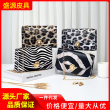 链条包女bags2023韩版复古印花豹纹小方包一件代发斜挎包跨境小包