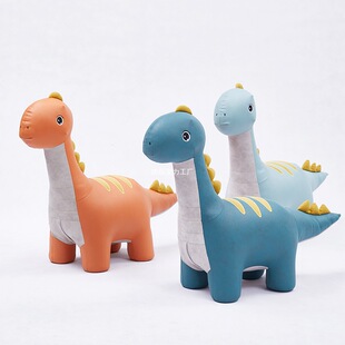 Animal-Shaped Dinosaur Stool for Home Use, Children's Kindergarten Creative Cartoon Small Stool, Solid Wood Shoe-Changing Stool, Sitting Stool