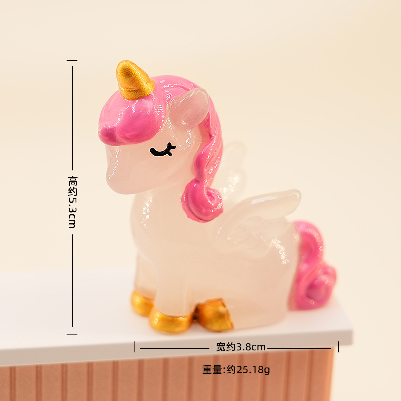 01 Luminous Unicorn Sitting Posture-Pink