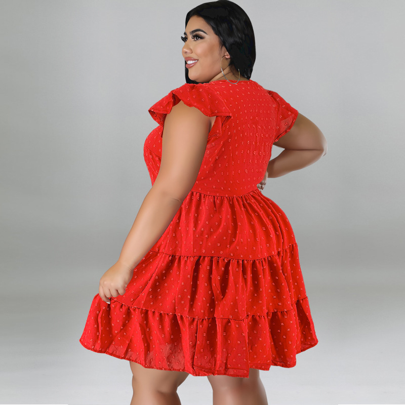 Damen Kleid In Übergröße Aus Eisseide Mit Pompon Struktur_voghion.com