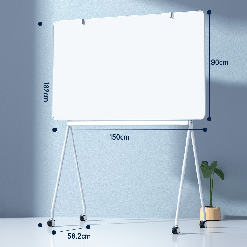 デリホワイトボード MB714 バレエスタンドホワイトボード 900*1200mm 移動可能、ブレーキ付きキャスター|undefined