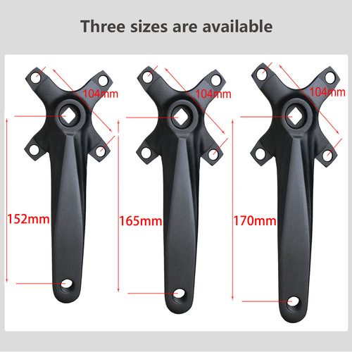 Mountain bike positive and negative tooth chainring 104BCD square hole crank 8/9/10/11 speed modified single chainring 152mm