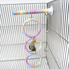 クロスボーダーオウム鳥のおもちゃ快適な綿ロープスタンドスティックスイング鳥かごリングクライミングインタラクティブ用品在庫卸売