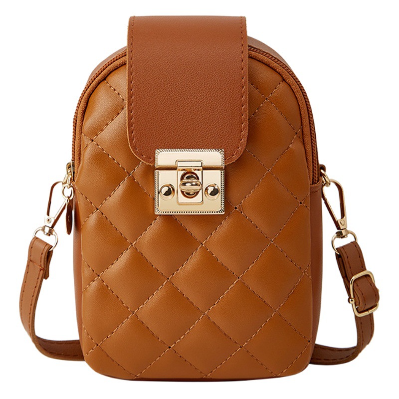 Bolso bordado del teléfono móvil 2023 bolso de las señoras bolso transfronterizo bolso de hombro de las mujeres bolso diario versátil rombo bolsa de mensajero