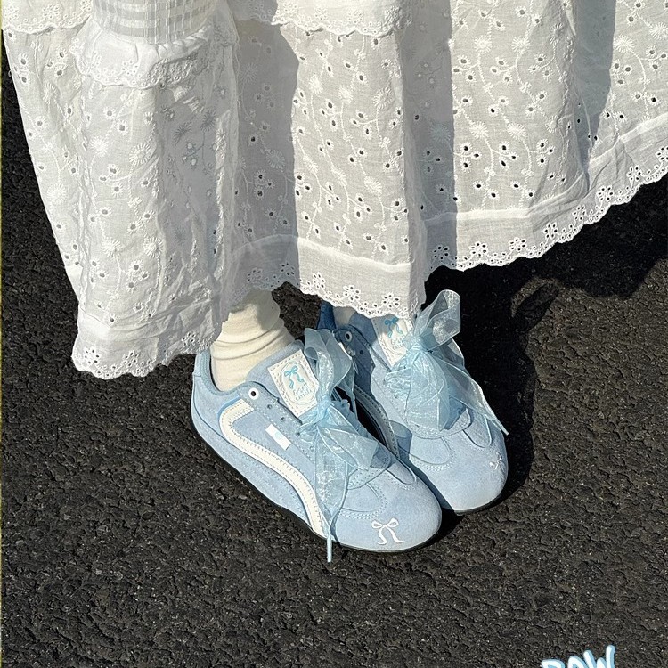 Serie emoji-lab gato y sofá súper explosivo/primavera limitada azul glaciar zapatos de carreras de suela fina zapatos de entrenamiento alemanes de corte bajo