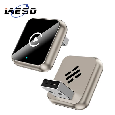 Cross-Border Popular Product: Carplay Simsiz CarPlay və Android Auto - q1ax-champagne-gold-white-label-metal-glass-wireless-carplay-android-auto-2-in-1-compatible-with-overseas-systems-only