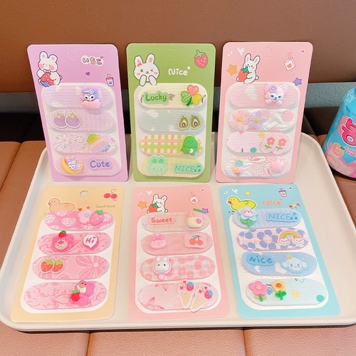 Children's Velcro broken hair artifact baby posts summer hair arrangement bangs stickers girls hair bundles sweet hair accessories