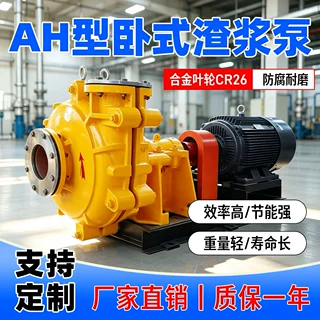 卧式渣浆泵AH高铬合金CR2629砂砾泵泥浆吸沙排污水防堵塞100ZJ