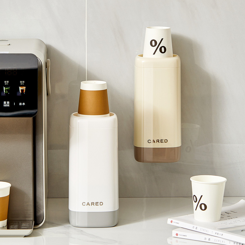 一次性杯子取杯器壁挂纸杯架饮水机水杯收纳架自动纸杯取杯器通用|undefined