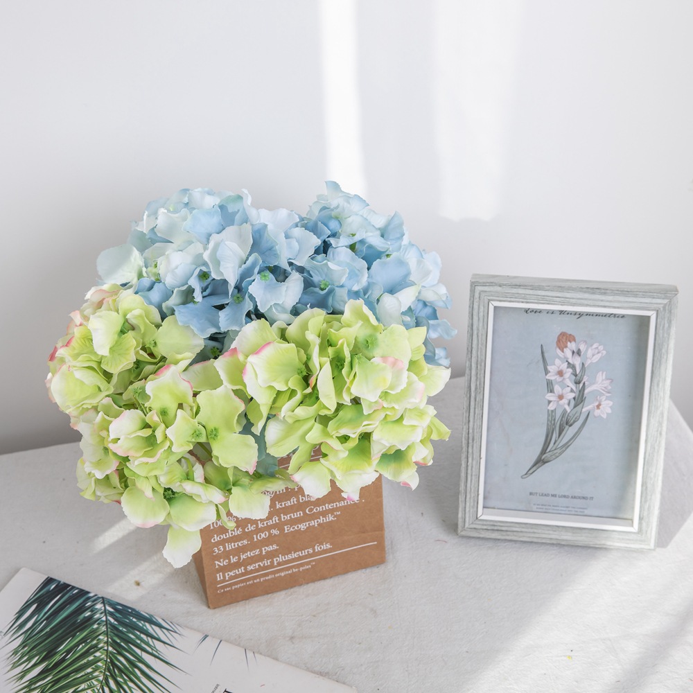 仿真花繡球花頭廠家家庭裝飾頭飾婚慶假花手捧花路引花牆MW07356