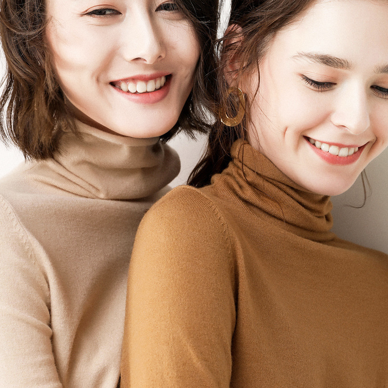 20 autumn and winter cashmere sweater pile collar pullover sweater base sweater loose inner turtleneck sweater women's large size 20 autumn and winter cashmere sweater pile collar pullover sweater base sweater loose inner turtleneck sweater women's large size