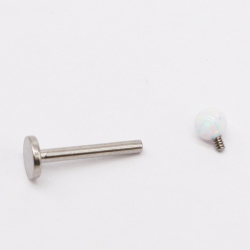 Gaby Opal Opal tongue nail chest ring navel lip nail 5mm ball thread ball with 1.6 rod piercing jewelry