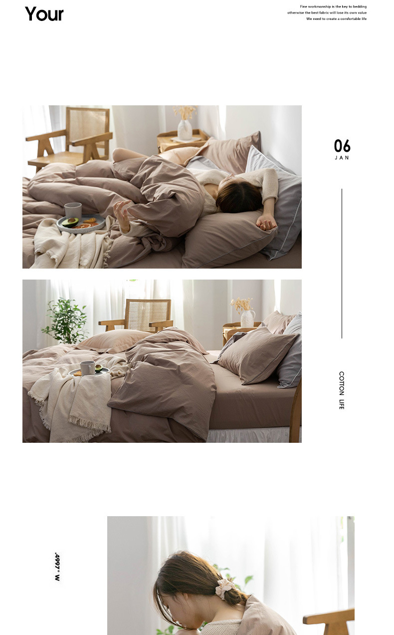 Conjunto de capa de edredão em algodão estilo retro nórdico_voghion.com