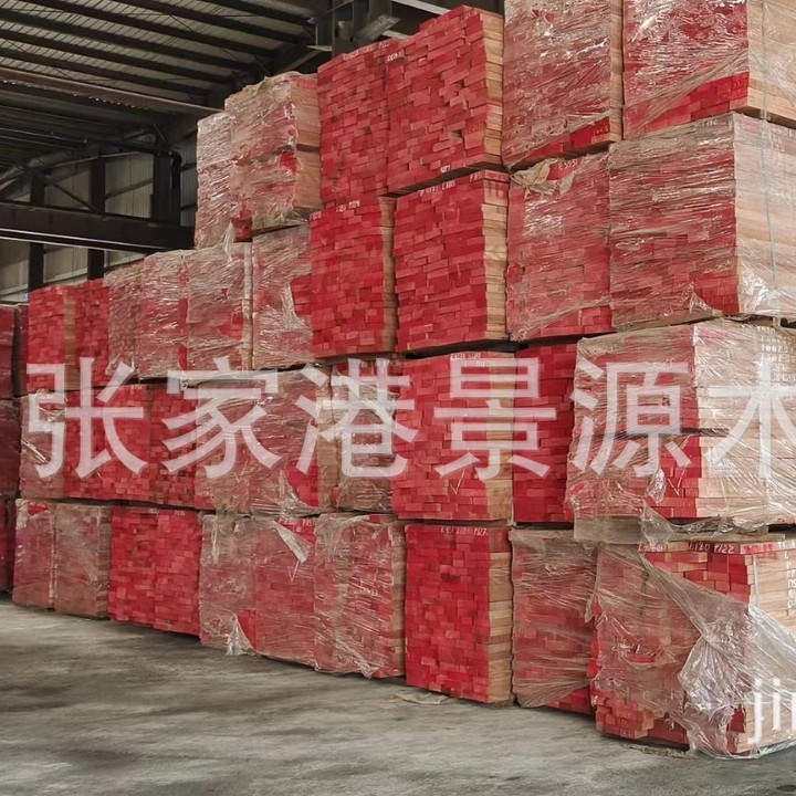 奥古曼木料 原木木材 红胡桃桃花心烘干防腐实木板材