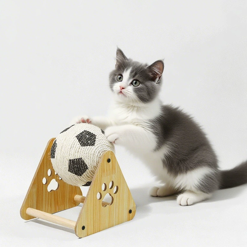 Шарик для кошачьих когтей, роликовый футбольный мяч, кошачья доска для когтей, сизалевая игрушка для кошек, саморазвлечение, чтобы избавиться от скуки, принадлежности для шлифовки кошачьих когтей, износостойкие и нелиняющие