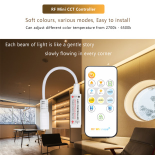 Source Factory Hot-Selling New Rf 13-Key Mini Color Temperature Led Dimming and Color Adjustment 24V Two-Color Controller