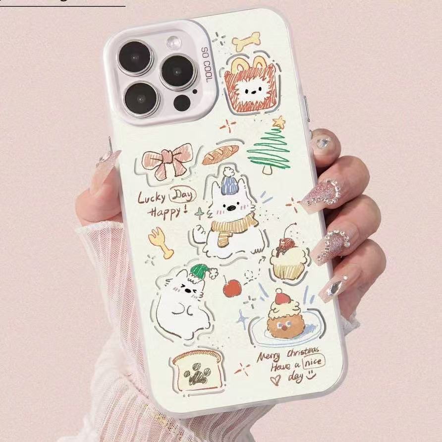 Nuevos postres japoneses y coreanos para iPhone 16 funda para teléfono móvil Apple 15promax/14 anti-caída 13pro12 lindo