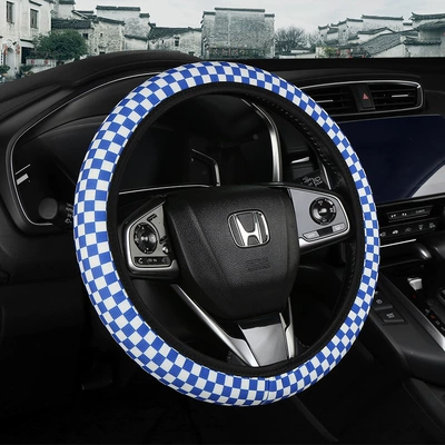 for All Seasons, Ice Silk Plaid, Steering wheel cover