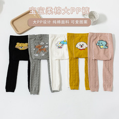 Children's socks Spring and Autumn Baby Leggings Cartoon PP Korean Version Crochet Leggings Children's One-Piece Dropshipping