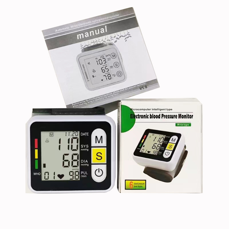 Esfigmomanómetro electrónico de muñeca doméstico médico de precisión totalmente automático para ancianos