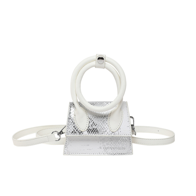 Bolso de moda transfronterizo 2025 primavera y verano nuevo bolso femenino personalizado bolso de hombro con estampado de piel de serpiente mini bolso de mensajero con letras