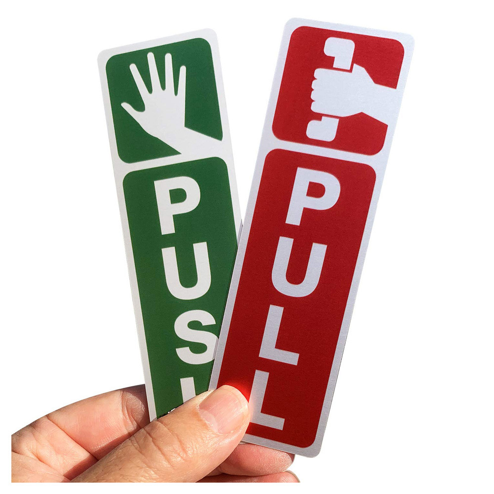 2024 跨境热转印铝推和拉标识标牌商务办公室家庭使用1.5x5英寸