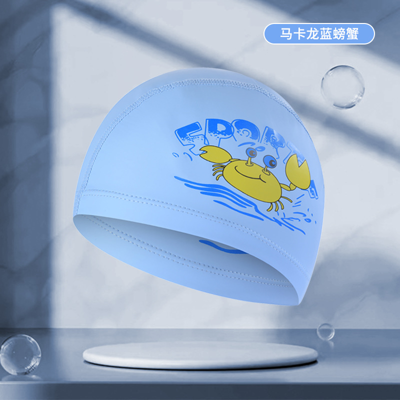 Gorro de natación para niños de dibujos animados lindo de estilo explosivo, protección auditiva impermeable cómoda, equipo de natación sin cabeza, gorro de natación profesional al por mayor