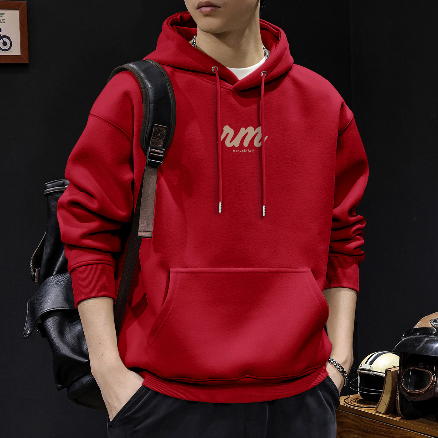 Suéter hombre encapuchado primavera y otoño estilo americano pesado pesado invierno más chaqueta de terciopelo nuevo abrigo de hombre de otoño
