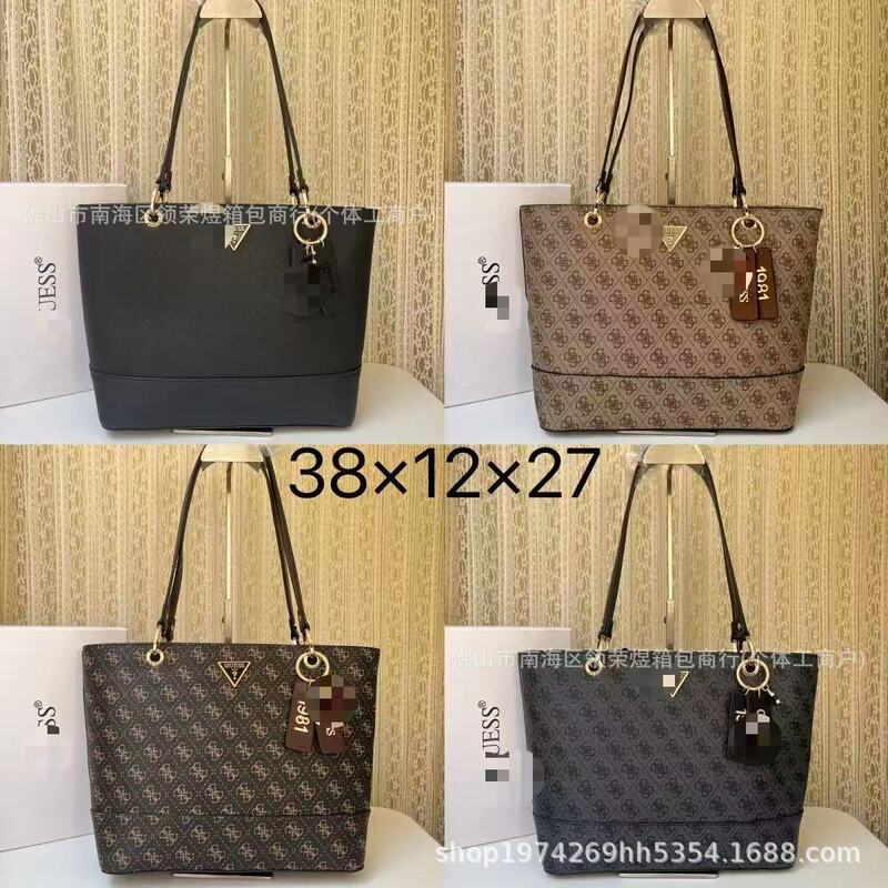 2025 New Women's Bag Large Capacity High-Value Forest Style Lightweight Shopping Printed Solid Color Tote Bag Handbag