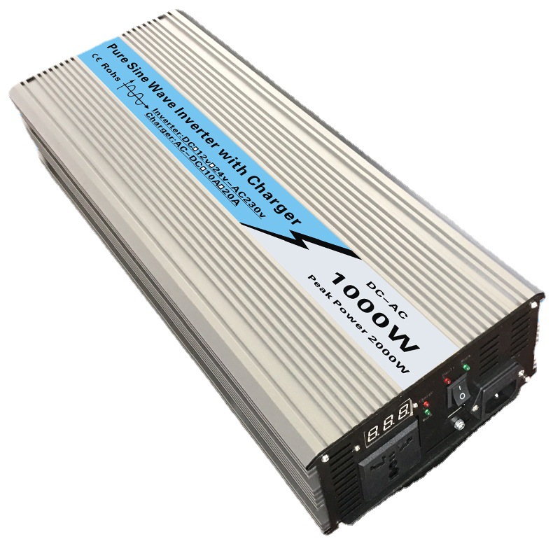 足功率 家用/光伏纯正弦波逆变器1000W UPS带充电12v24v转换器