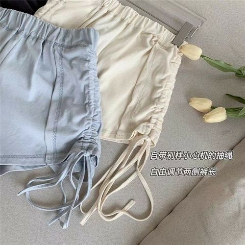 Spicy Girl Sports Casual Pants for Women, Summer Thin Hot Shorts with Drawstring, High-Waisted Loose-Fit Wide-Legged Skort