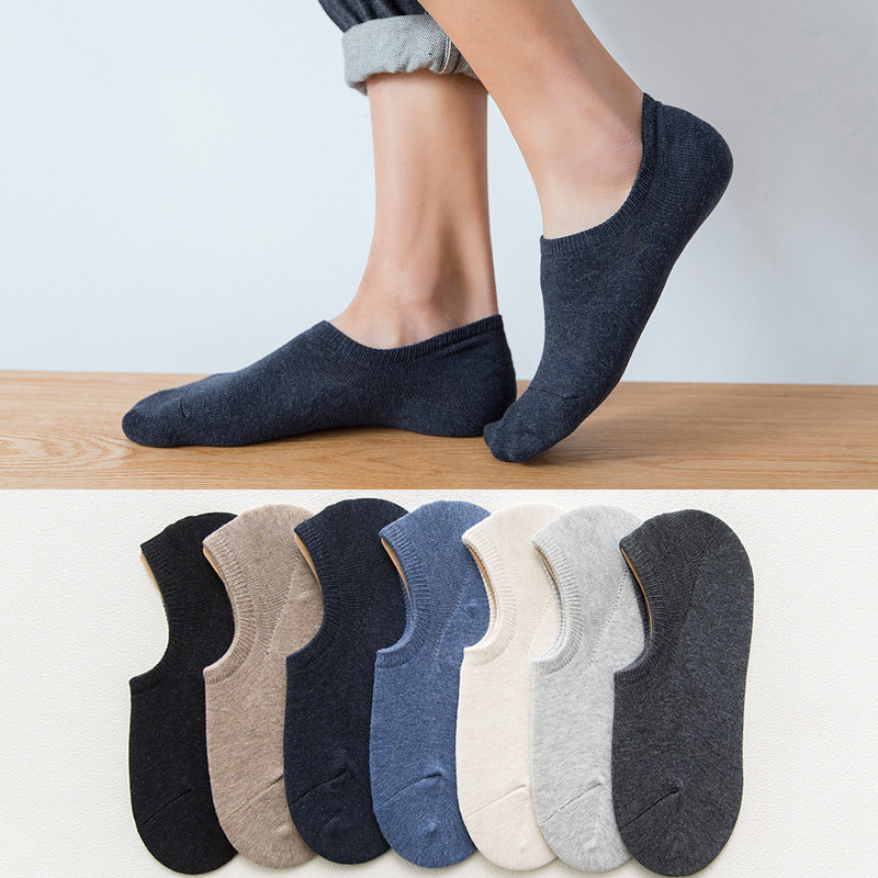 Plus Size Cotton Socks with Shallow Mouth and Versatile Spring and Summer Thin Invisible Men's Socks Business Pure Black and White Extended Socks K-Style Plus Size Cotton Socks with Shallow Mouth and Versatile Spring and Summer Thin Invisible Men's Socks Business Pure Black and White Extended Socks K-Style