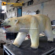 大型仿真动物 人造可动北极熊披毛模型 室内摆件公园景区引流道具