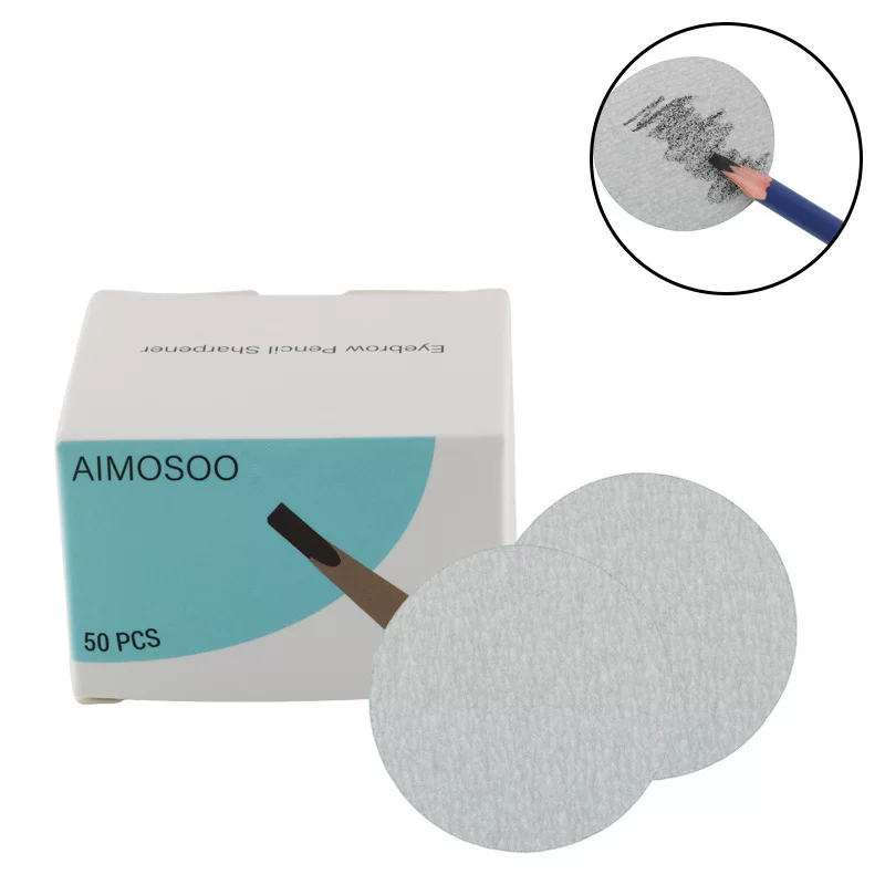 Sharpener, eyebrow pencil with cord, 50 pieces, (Cross-border trading)