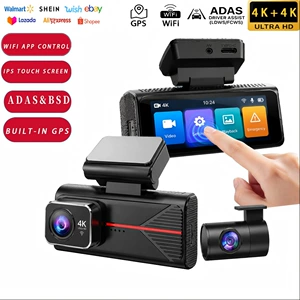 Yeni ikili 4K ön və arxa WiFi GPS ADAS BSD HD videoregistrator.