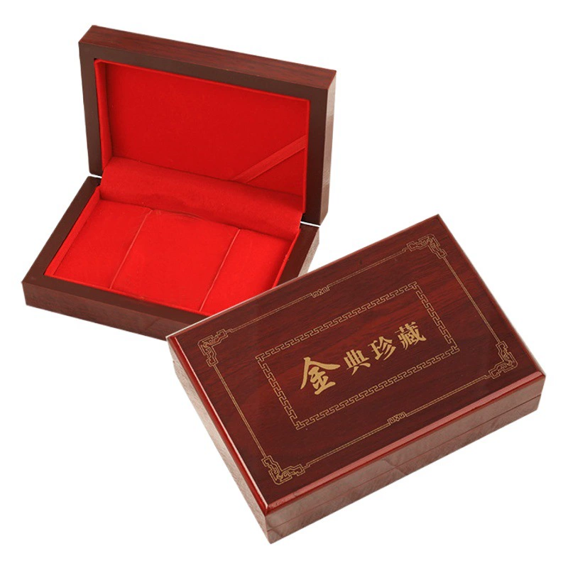 Jindian Treasure Jewelry Box Оптовая деревянная Высококачественная коробка для хранения золотого слитка Индивидуальные золотые банкноты Серебряный слиток Подарочная деревянная коробка Индивидуальные