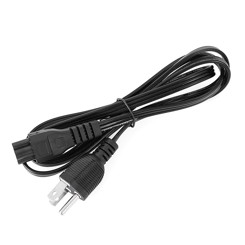 Cable de alimentación americano de tres clavijas para comercio exterior transfronterizo, enchufe estándar de EE. UU., cable de alimentación con conector tipo flor de ciruelo, cable de alimentación, tres filas