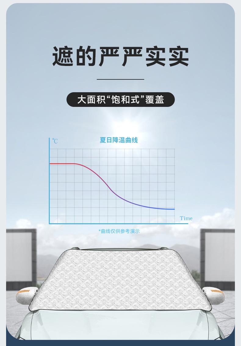 Car Sunshade, Sun Protection and Heat Insulation Car Cover, Half Cover, Car Sunshade, Sun Protection Clothing, Sunshade